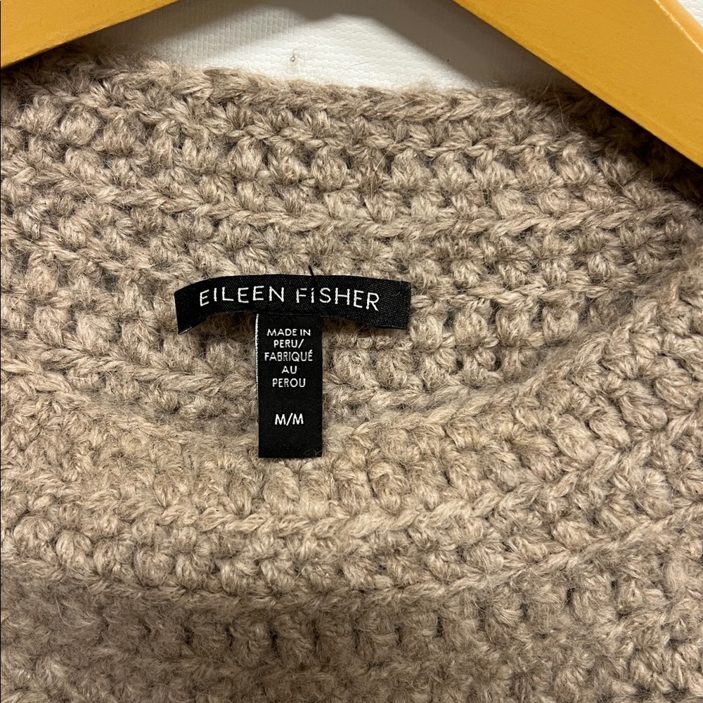 Eileen Fisher Ultra Soft Peruvian Knit Sweater Vest Baby Alpaca Women’s M - Picture 4 of 6